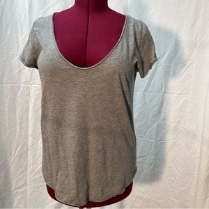 Abercrombie & Fitch Grey V Neck Tee-Shirt Sized L
